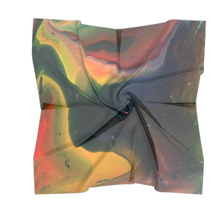 Jazzy Jewel Lenço Quadrado de Seda de Luxo por atacado de Rainbow City