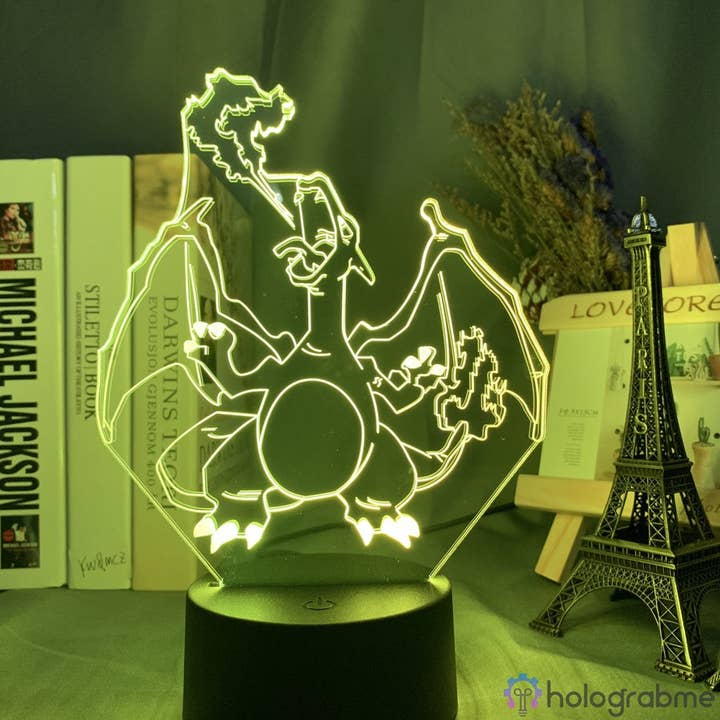 Holograbme - Wholesale Accent/Desk Lamp - Pokémon Lamp Charizard1