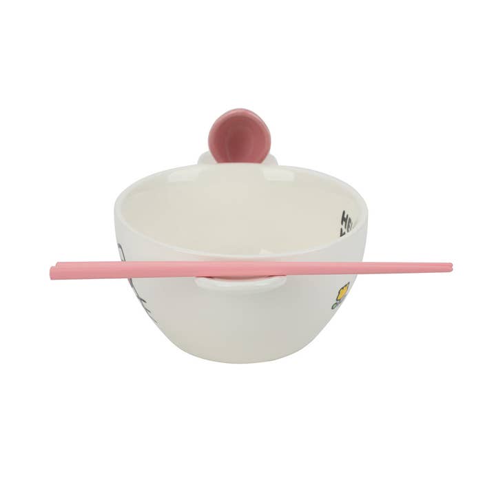 Bioworld Merchandising - Wholesale Bowl - Hello Kitty Sanrio Enjoy The Little Things Ceramic Ramen Bowl With Spoon & Chopsticks1