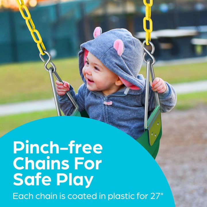 Above Edge - Wholesale Swing - Kids & Baby - Full Bucket Baby Swing Seat with Coated Chains 2