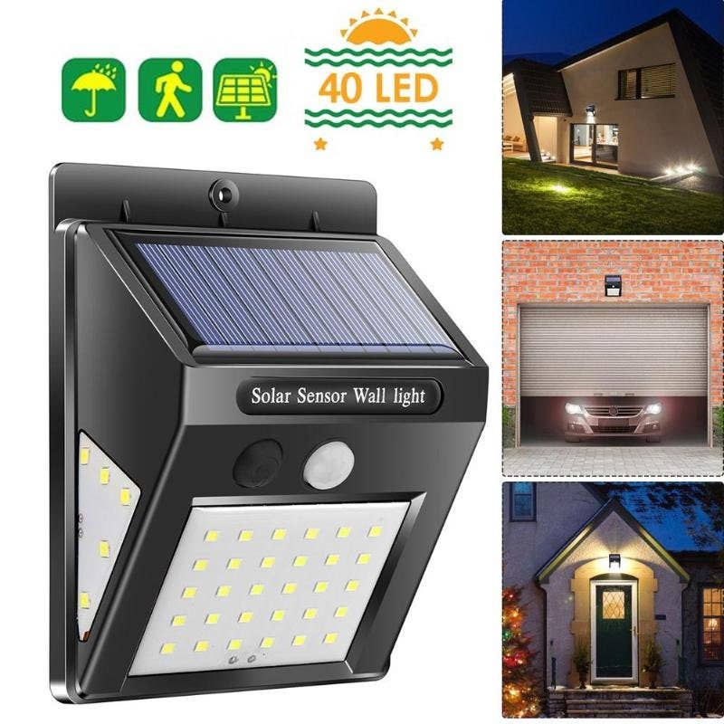 YI LIGHTING LLC - Wholesale Outdoor/Lawn Light - Solar Outdoor Wall Lights with Motion Sensor 40-LEDs 6000K1