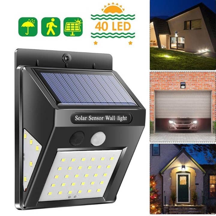 YI LIGHTING LLC - Wholesale Outdoor/Lawn Light - Solar Outdoor Wall Lights with Motion Sensor 40-LEDs 6000K1