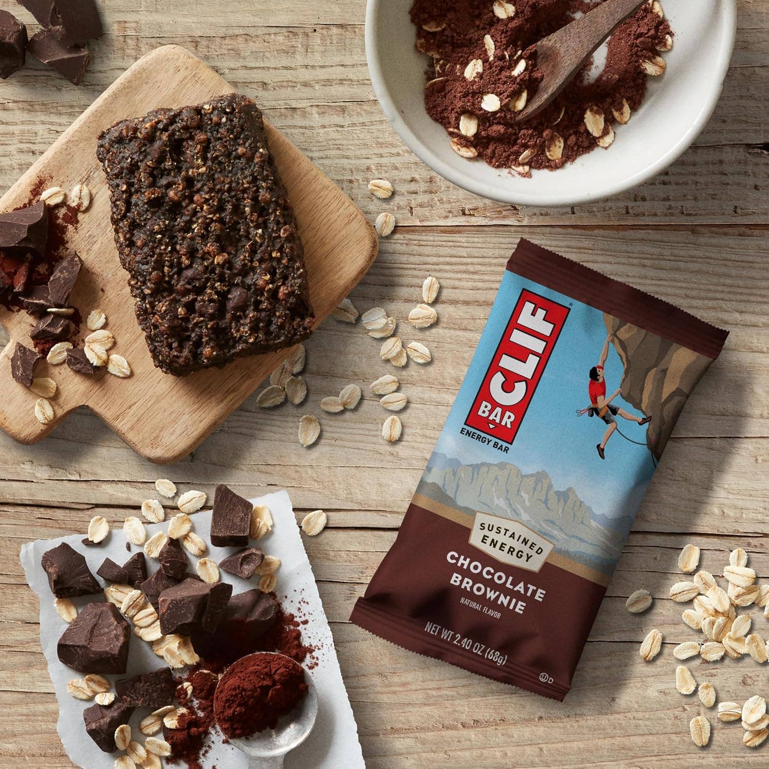 Snacky Candy - Vente Barres de céréales - Clif Bar Brownie au Chocolat 68g boîte de 122