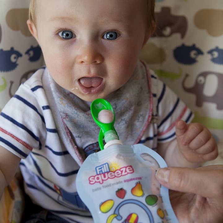 fill n squeeze – wholesale Feeding set – Baby – Baby Pouch Weaning spoons x 36