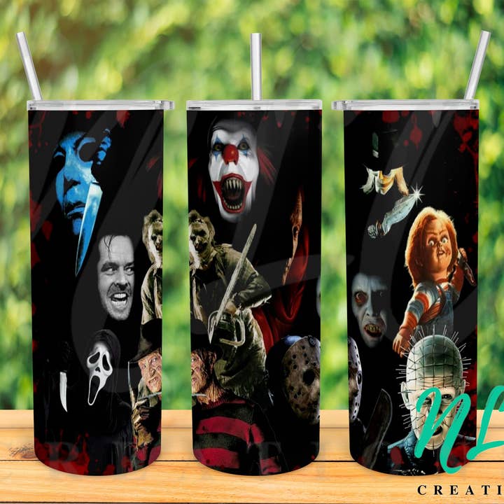 Halloween 25 - Michael Myers, The Shining, Pennywise, Chucky - Gobelets Isolants pour la vente par NLC Creations