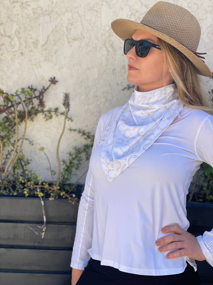 Bandana magnética com estampa de sapato de cavalo pequeno por atacado de Elevated Equestrian