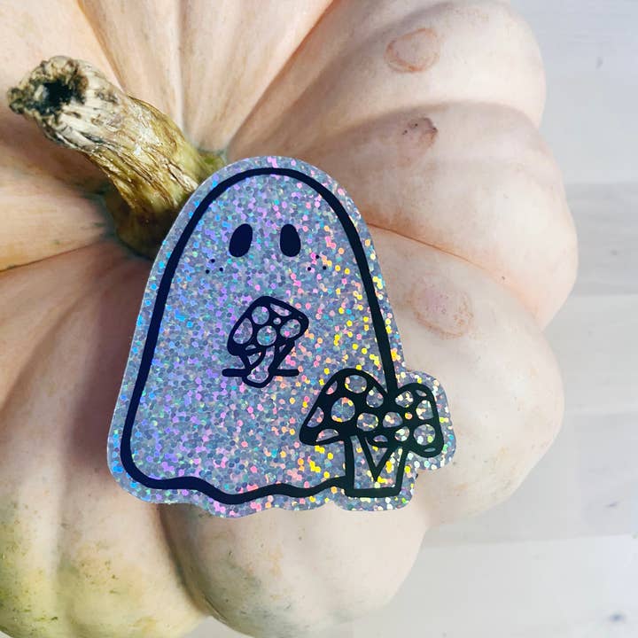 Ghost and Mushrooms Holographischer Regenbogen-Glitter Halloween-Sp für den Großhandel von The Moxie Fox