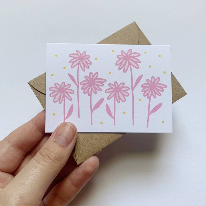 Tiny Enclosure Card - Blooms for wholesale by allie biddle