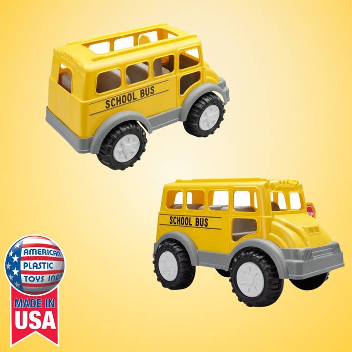 American Plastic Toys - Wholesale Toy Car/Truck - Kids - Gigantic School Bus Plastic Toy for Kids