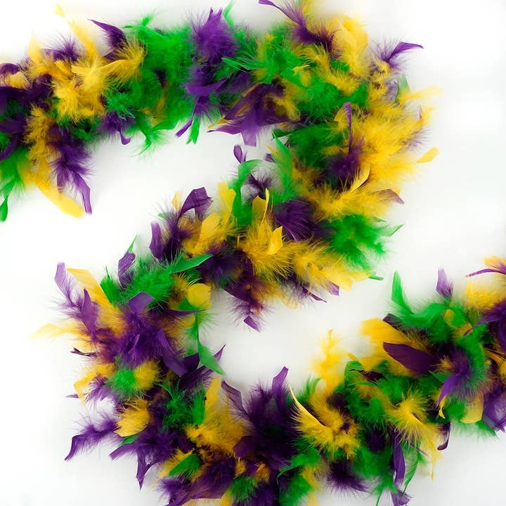 Chandelle Feather Boa - Lightweight - Mardigras Mix for wholesale by Zucker Feather Products