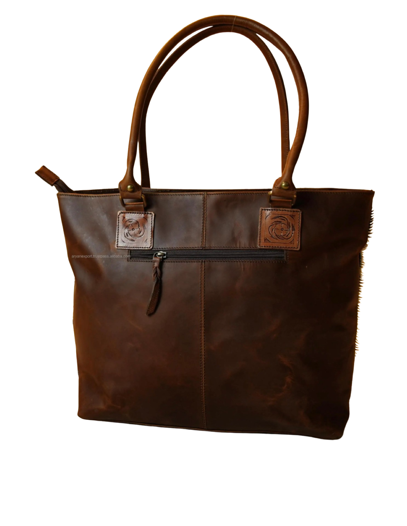 Westrian International - Vente Tote bag – femme - Sac à main Western Turquoise en cuir de vachette usiné2