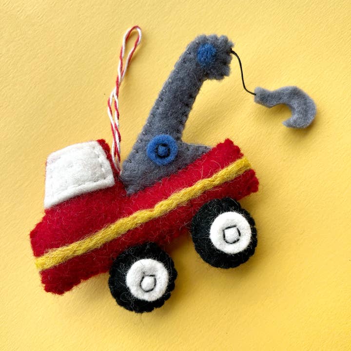 Reboque Camião Feltro Lã Enfeite Natal por atacado de Ornaments 4 Orphans