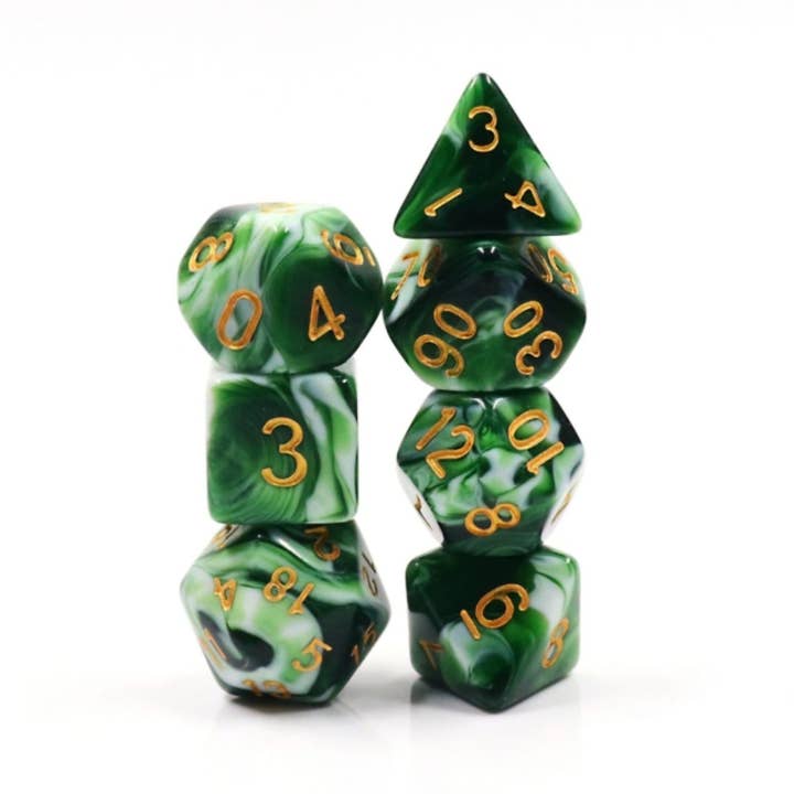 Jadeite RPG Dice Set for wholesale by Foam Brain Games