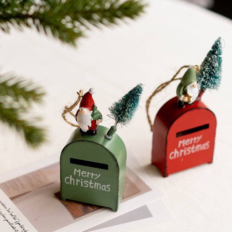 UZ Wholesale Store - Wholesale Ornament - Iron Christmas Tree Mailbox Decoration Ornament4