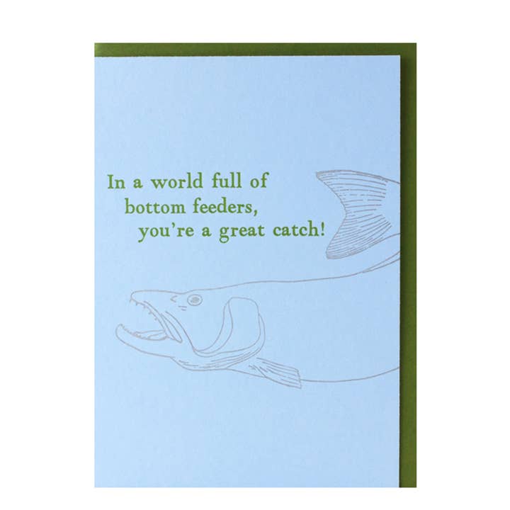 You're A Great Catch — Sweet Love Letterpress wenskaart voor wholesale door Bruno Press