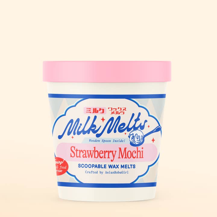 Asian Boba Girl - Wholesale Wax melt - Strawberry Mochi Wax Melt1