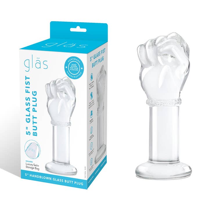 Lux Fetish Store - Wholesale Sex Toy - 5" Glass Fist Butt Plug0