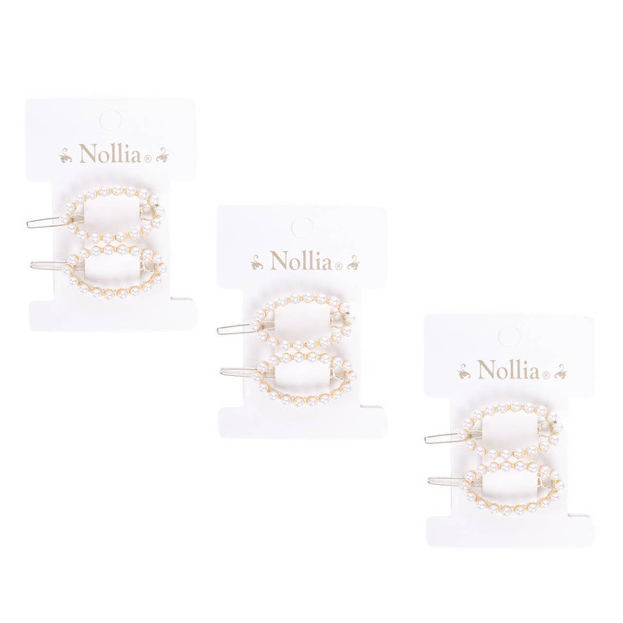 Selini New York - Vente Pince à cheveux – femme - Ensemble de 6 pinces à cheveux ovales en perles pin-2HCP10000