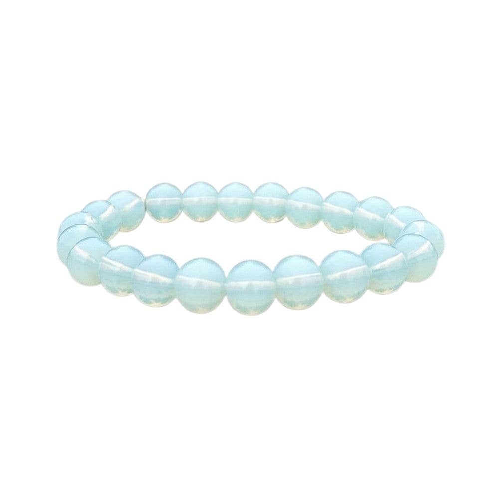Earths Elements Wholesale - Wholesale Beaded Bracelet - Crystal Bracelet - 8mm Opalite, pack of 51