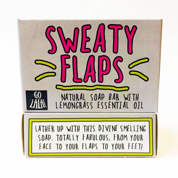 Sweaty Flaps Soap Lemongrass Funny Gift for wholesale by Go La La