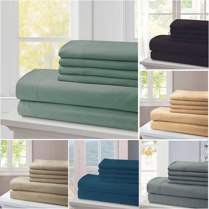 2100 Series - Dark Assortment Microfiber Sheet Set for wholesale by Duke Imports