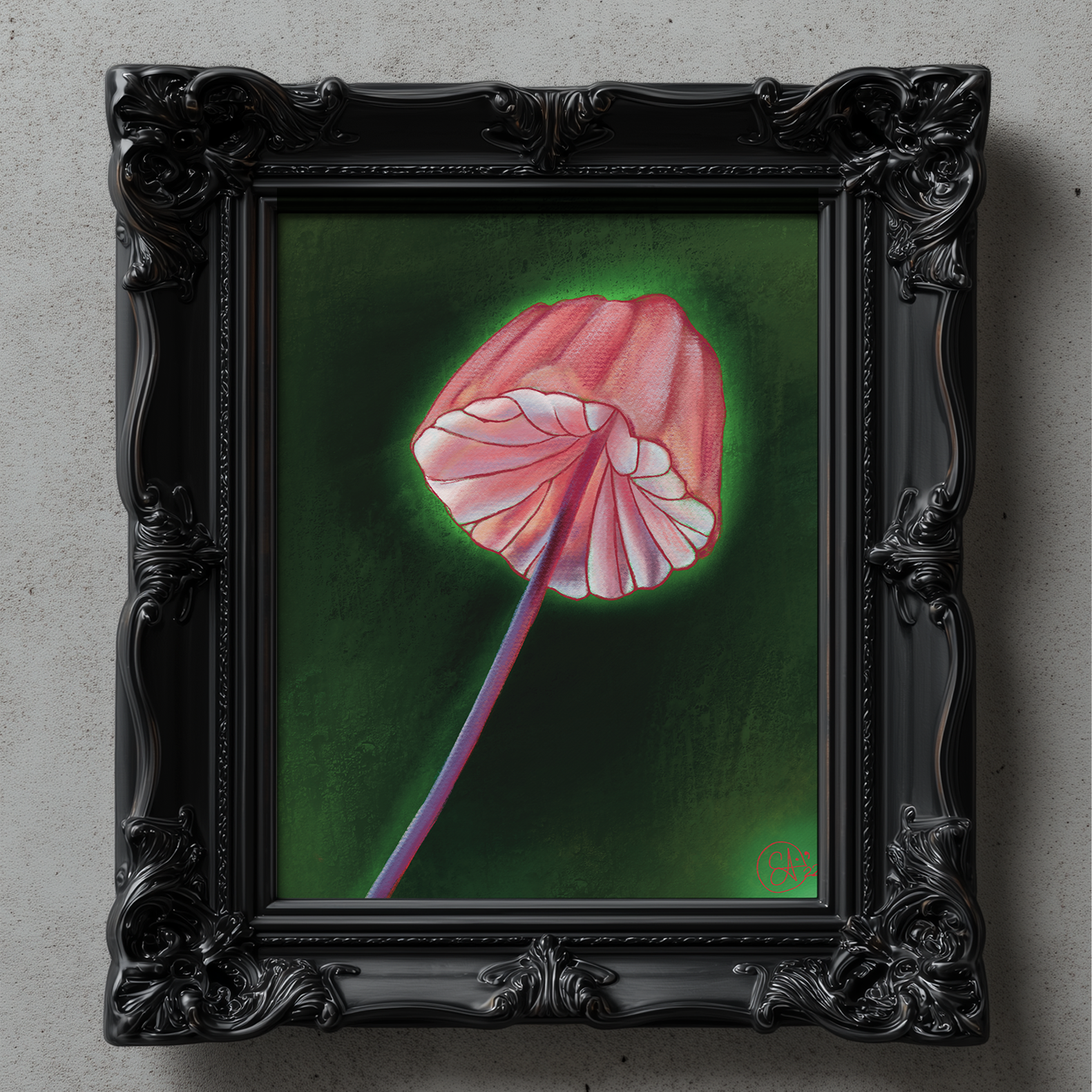 Imaginarium Arts - Wholesale Art Print - Barbiecore Pink Mushroom Fine Art Print 8"x10"4