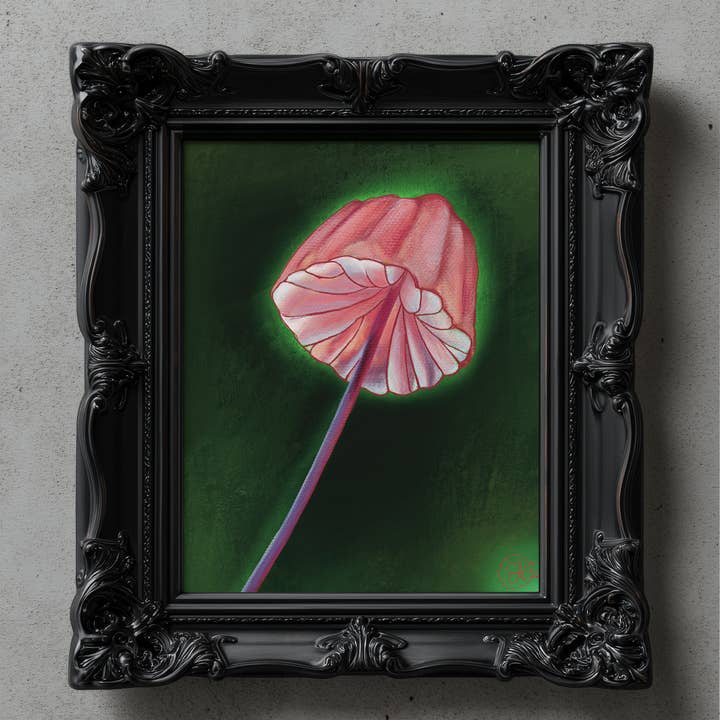 Imaginarium Arts - Wholesale Art Print - Barbiecore Pink Mushroom Fine Art Print 8"x10"4