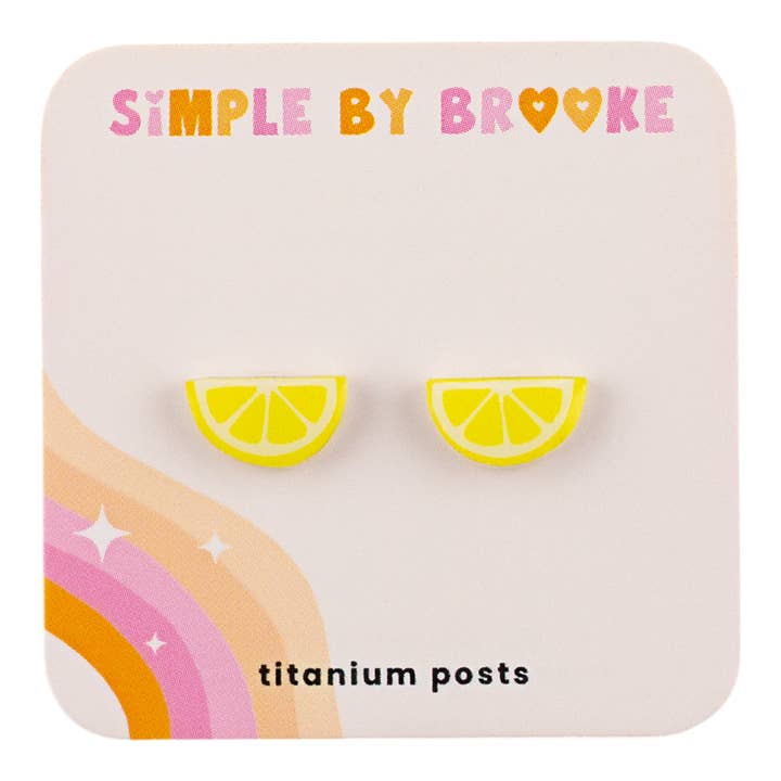 Lemon Wedge Earrings for wholesale by SimplebyBrooke