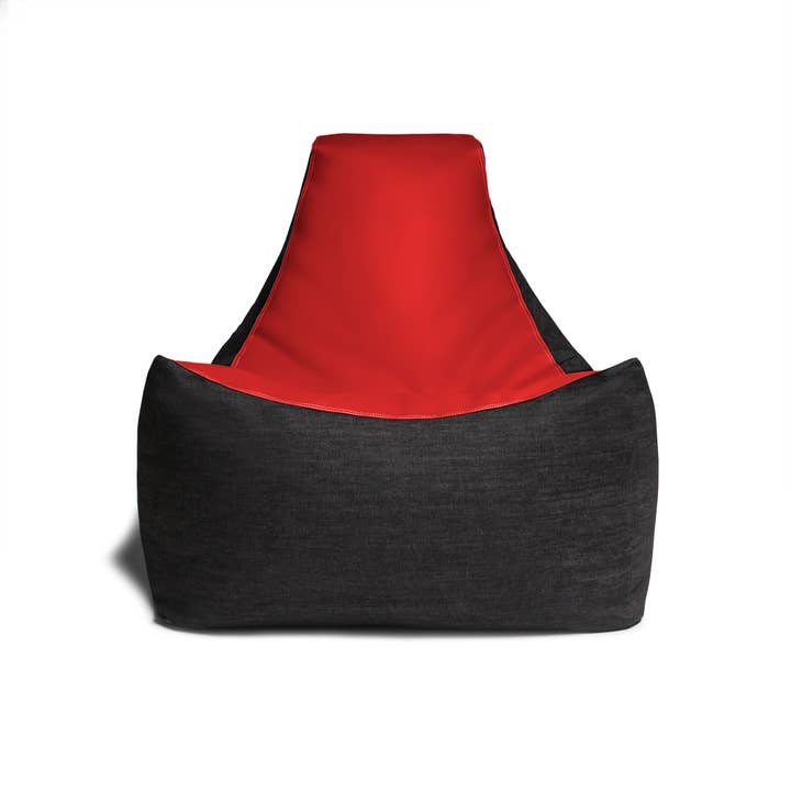 LuvU - Wholesale Chair - Jaxx Pixel Gamer Bean Bag Chair, Premium Vinyl / Dark Denim30