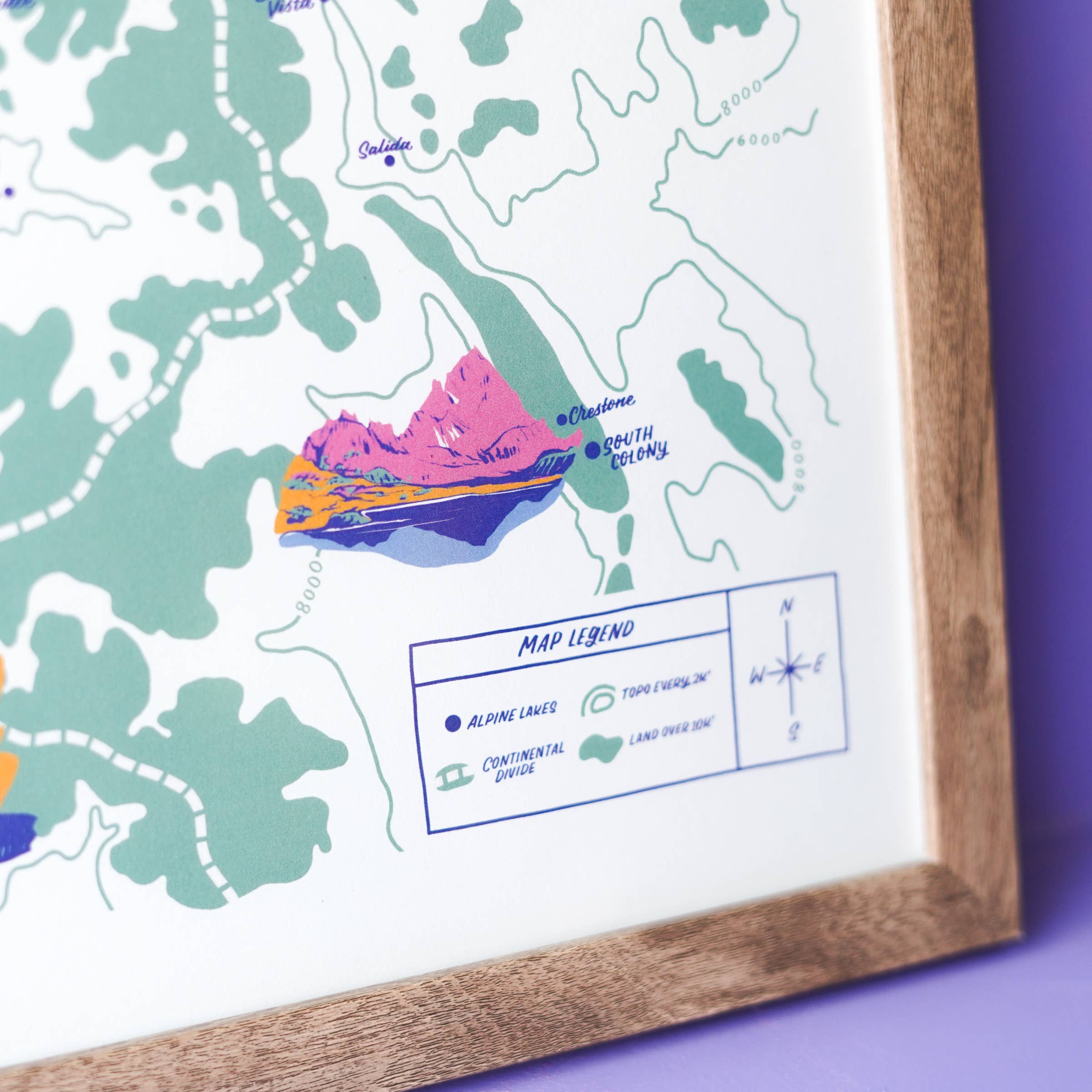 Little Known Goods - Wholesale Map - Colorado Alpine Lakes Map3