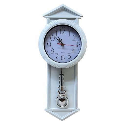 International Gifts Ltd. - Wholesale Wall Clock - Blue Harbour Wall Clock House Shape Clock With Pendulum-2330