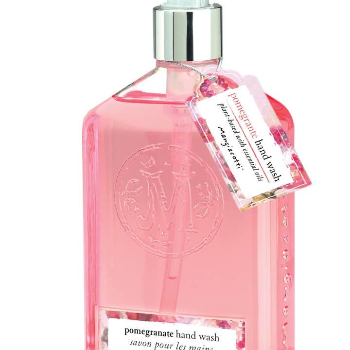 Pomegranate Hand Wash by Mangiacotti, 12oz embossed bottle for wholesale by Boston International