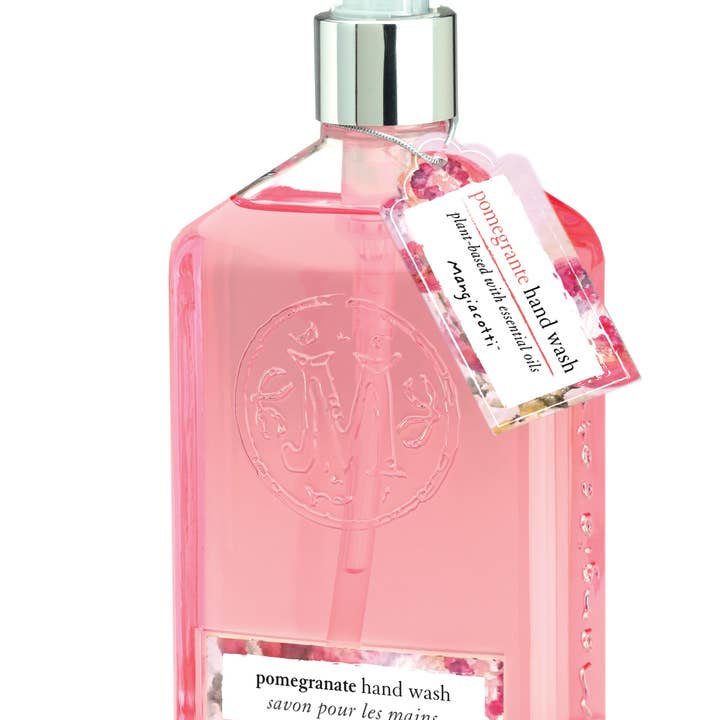 Boston International - Wholesale Hand Soap/Wash - Pomegranate Hand Wash by Mangiacotti, 12oz embossed bottle