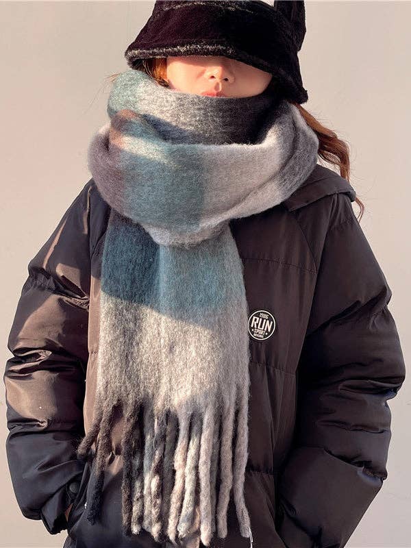 StyleGalX - Wholesale Scarf - Women's - Fashion Keep Warm Tasseled Checkered Shawl&Scarf16