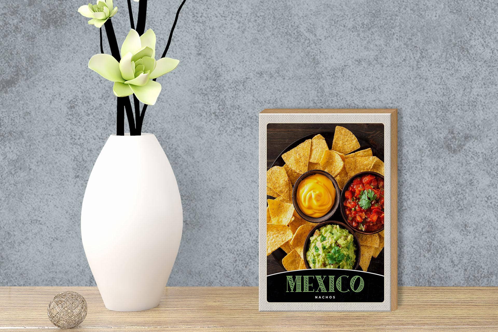 Femer – Engroshandel Skilt – Trærejseskilt 12x18 cm Mexico nachos ost krydret retter skilt3