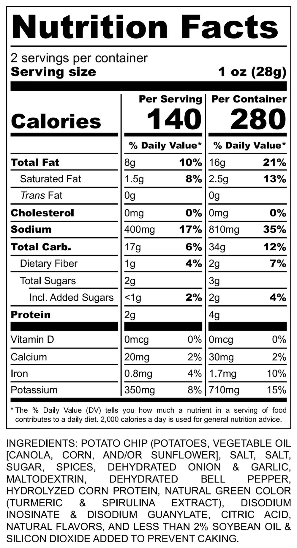 Rap Snacks - Wholesale Chips - Chipoys Verde Mexican Style Potato Chips (2.5oz)2