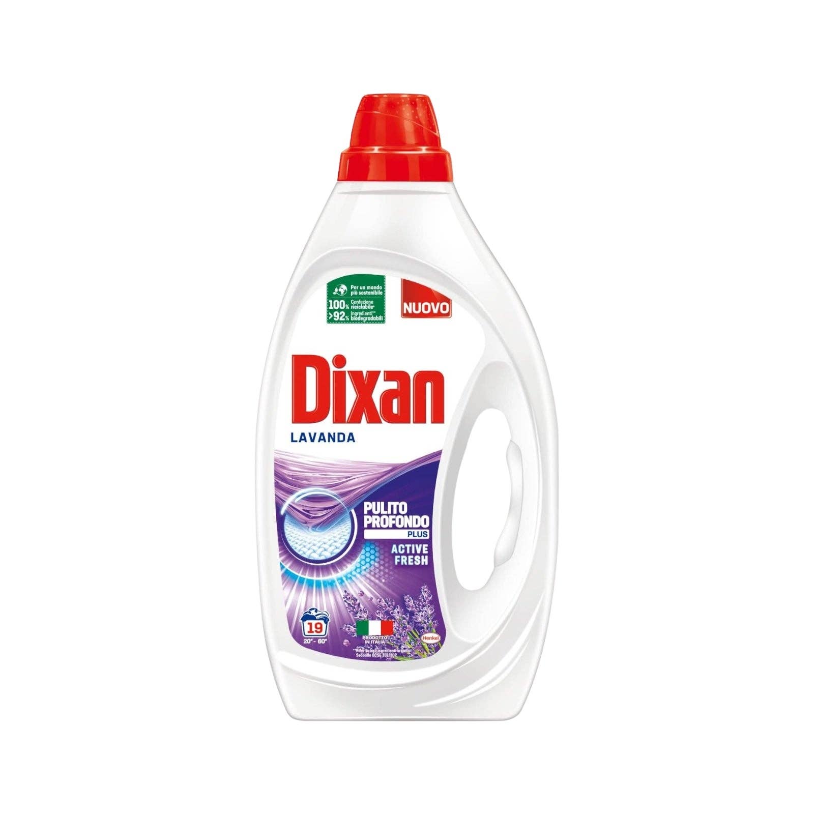 Made in eatalia - Wholesale Liquid Laundry Detergent - Dixan Lavender Liquid Detergent 19 Washes, 950 ml