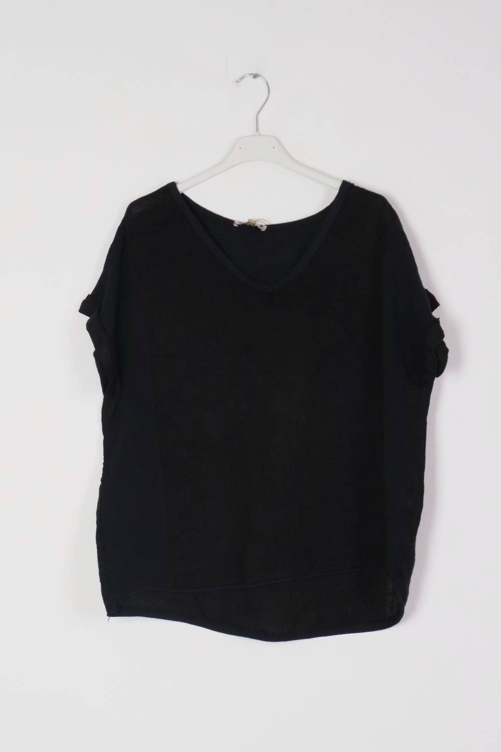 LÉA & LUC - Vente T-shirt – femme - T-Shirt texturé en 100% lin REF. 65138