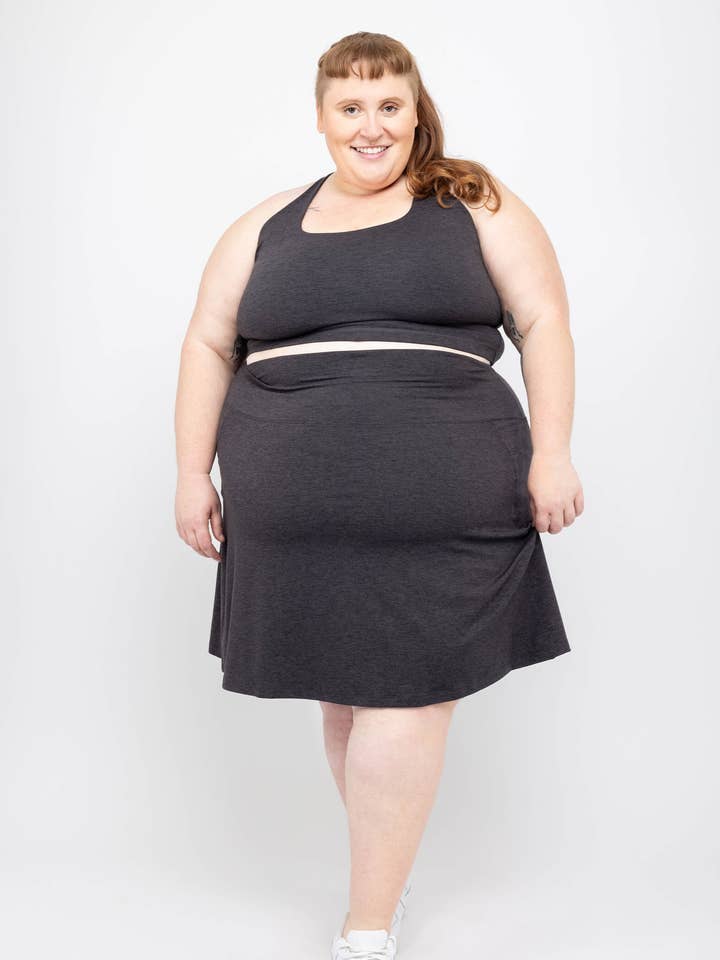 SuperSoft Skort - Heather Black for wholesale by Superfit Hero