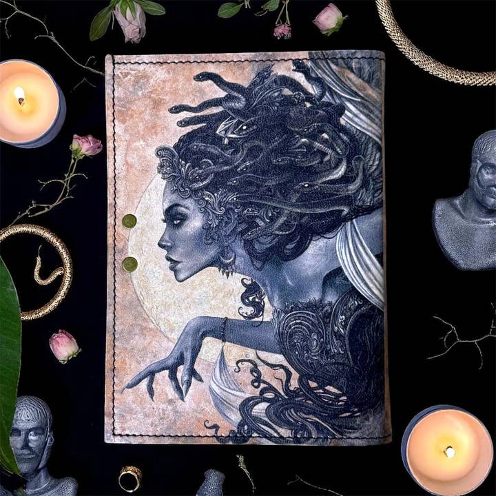 MNM HANDICRAFTS - Wholesale Journal/Diary - Medusa leather journal notebook shadow work journal goddess 1