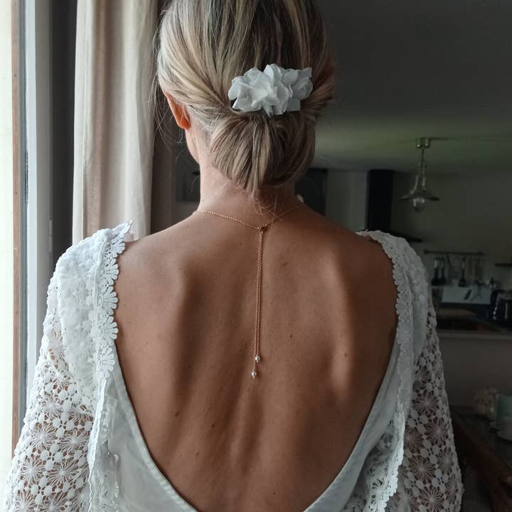 Joia para Vestido com Costas Abertas, Joia Removível Dourada ou Prateada para Costas por atacado de L'atelier du 6