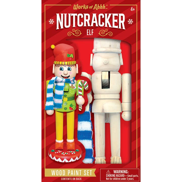 Nutcracker Elf Wood Paint Set for wholesale by Masterpieces Puzzles