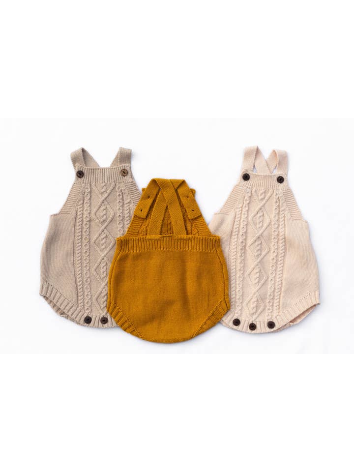 OLIVE & CRADLE - Wholesale Bodysuit (Non-Footed) - Baby - Hailey Cable Knitted Romper