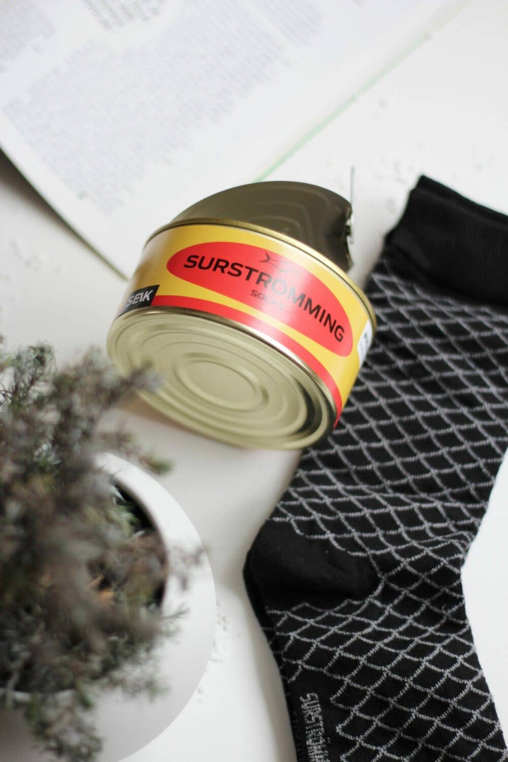 Black Tinned Fish Socks - Surströmming for wholesale on Faire4