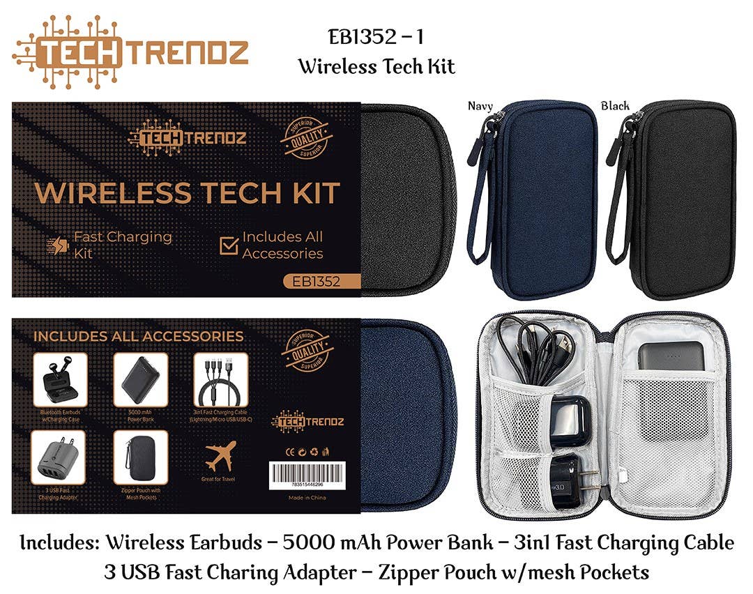 Tech Trendz - Wholesale Portable Charger - Wireless Tech Kit2