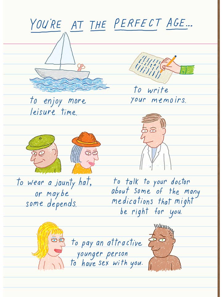 677 Carte d'anniversaire The Perfect Age pour la vente par Clayboys Cards