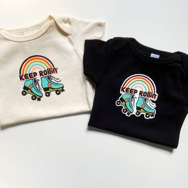 Keep Rollin' - Une pièce pour patins à roulettes pour bébés pour la vente par Savage Seeds