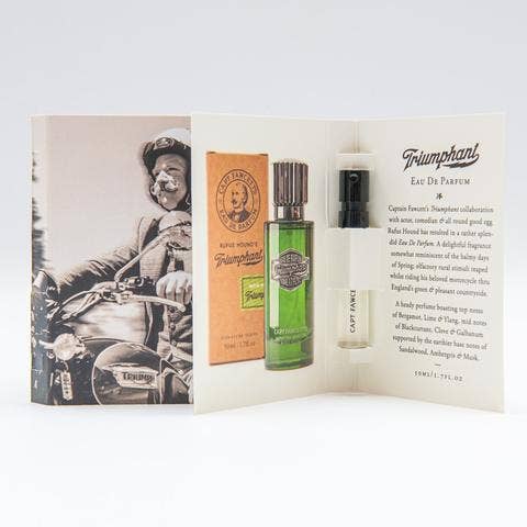 Triumphant Eau De Parfum 2ml Sample for wholesale by Captain Fawcett