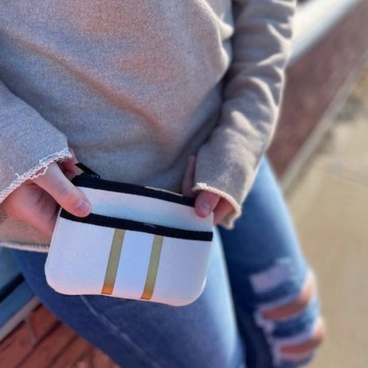 Gold Dust Coin Neoprene Purse Wallet for wholesale by Trendy Wholesale