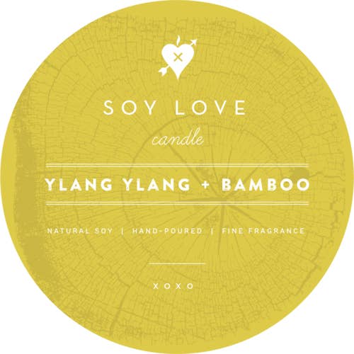 Soy Love - Wholesale Jar/Filled Candle - Ylang Ylang + Bamboo Luxurious Jar/Filled Candle